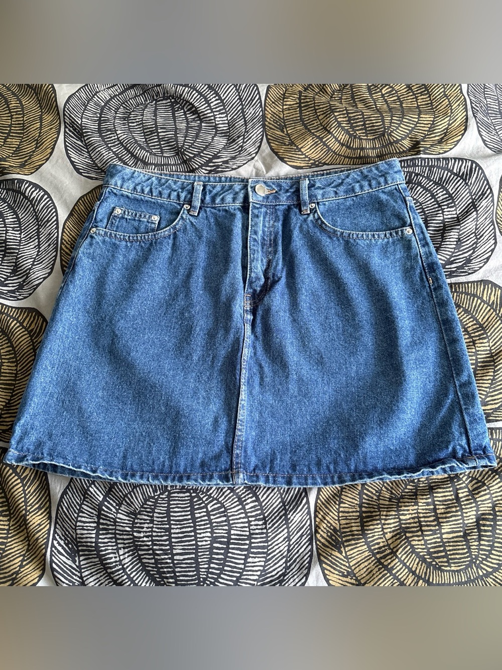 H&M DENIM MINI SKIRT BLUE US10